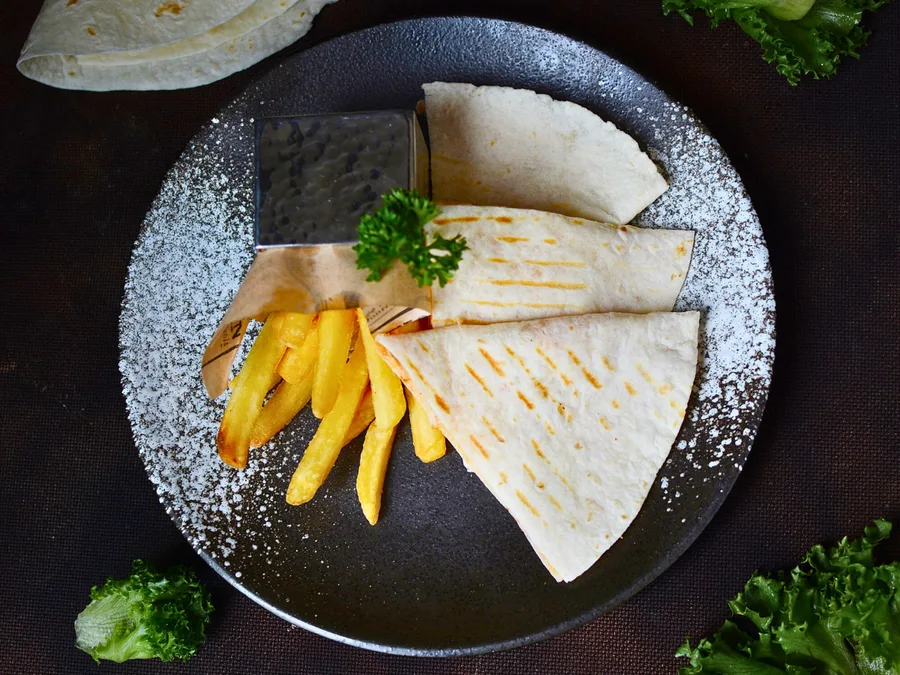 Grilled Veggies & Cheese Tortillas