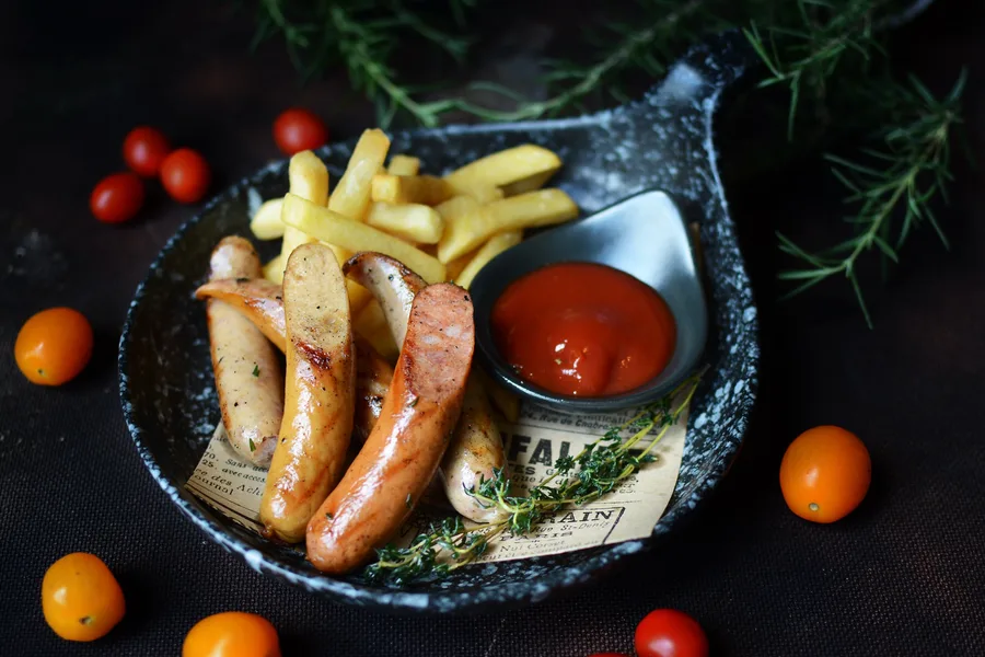 Mixed Sausages served with French Fries